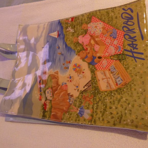 Harrods Seaside Picnic Vinyl Tote - Picture 1 of 8